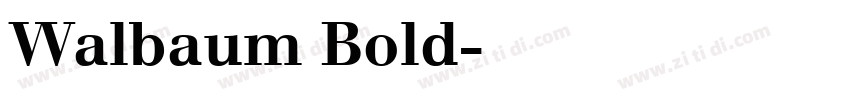 Walbaum Bold字体转换